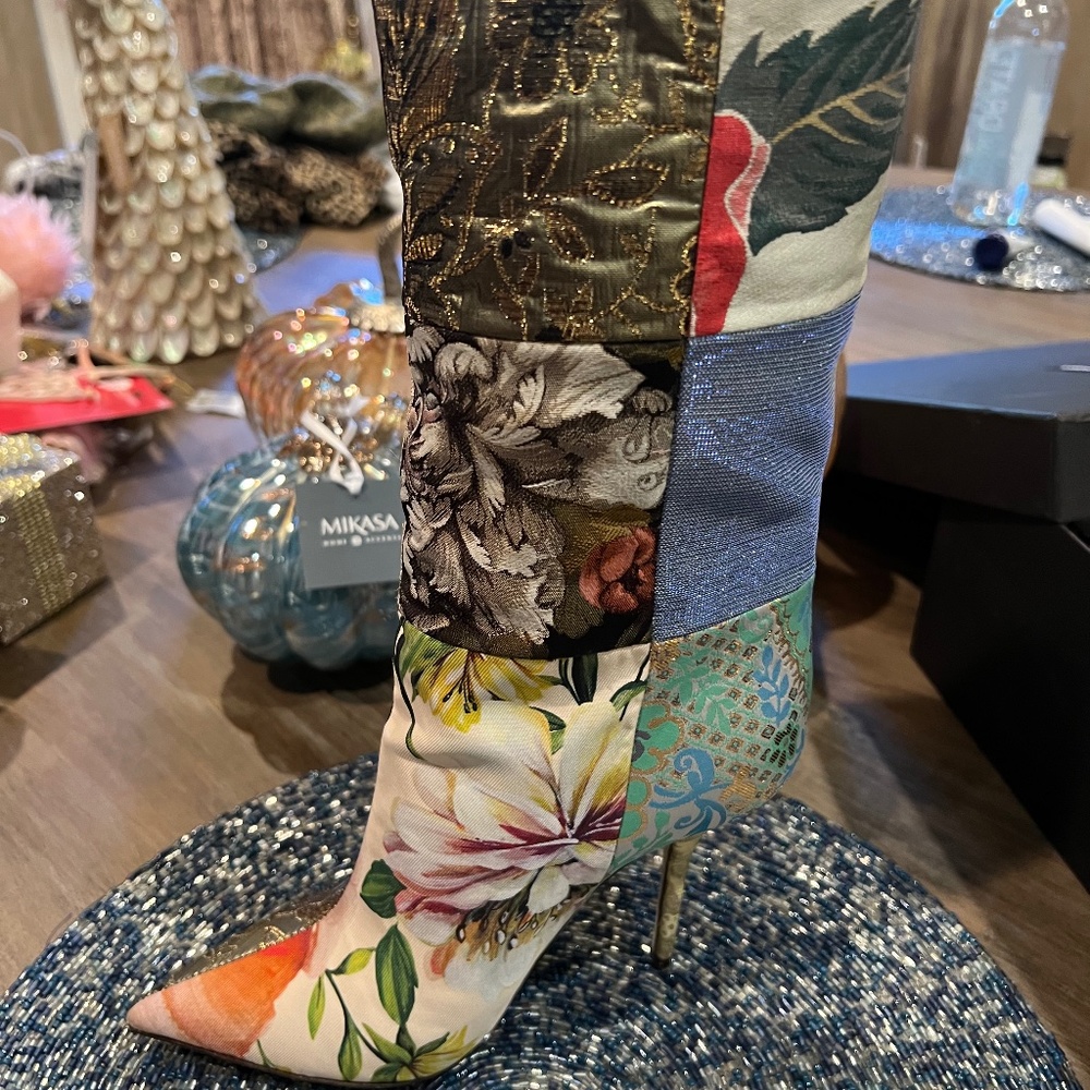 Flower Brocade Patchwork DOLCE & GABBANA Boots